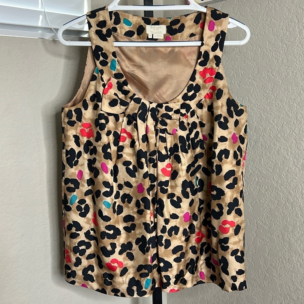 Kate Spade Multicolor Leopard Print Blouse